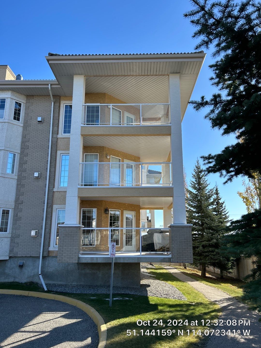 Foundation corner coating detail on a Calgary home