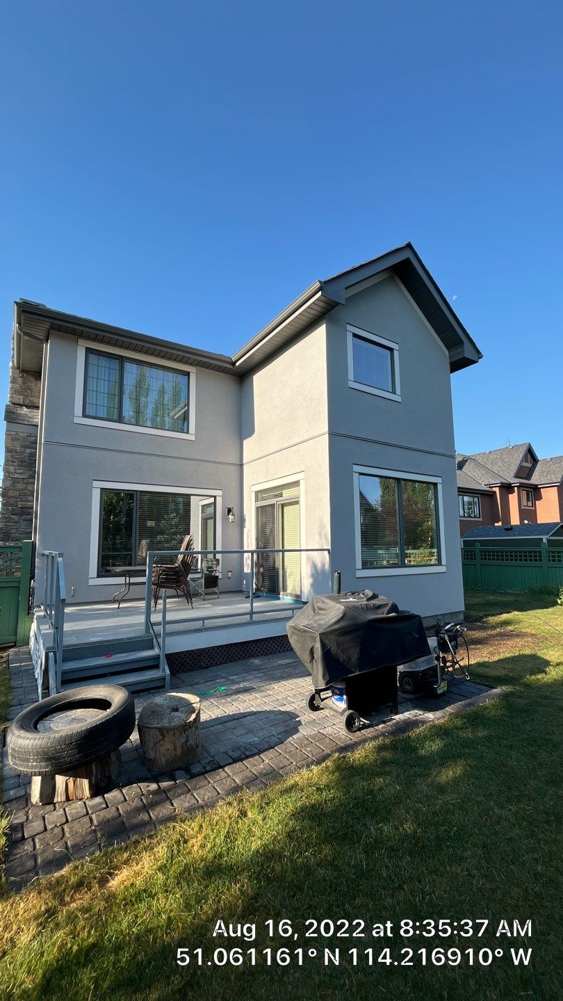 Foundation wall coating detail on a Calgary property