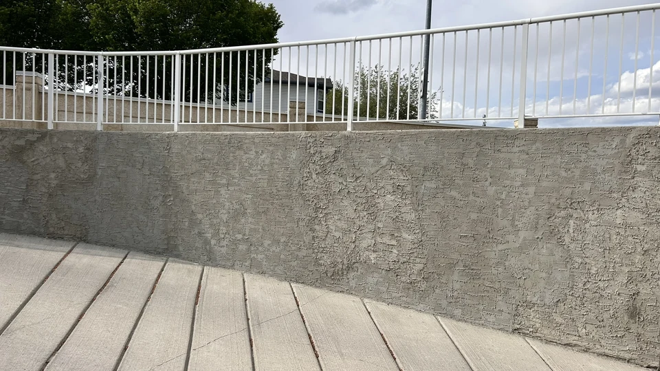 Completed textured lower-wall finish, shown at its original proportions.