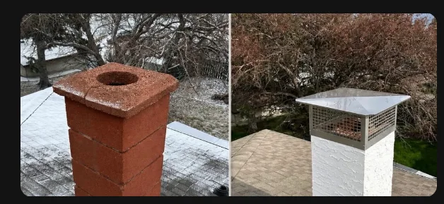 Chimney work before and after